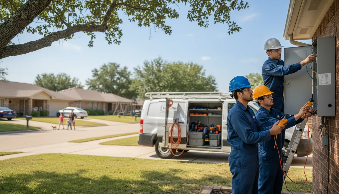 Certified electrician providing emergency electrical services in Yorktown, IA